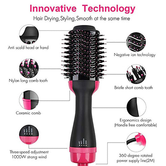 3-in-1 One Step Hot Air Brush Hair Dryer & Styler
