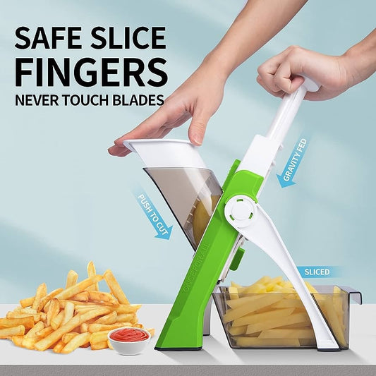 Mandoline Slicer | Safe Adjustable Vegetable Cutter
