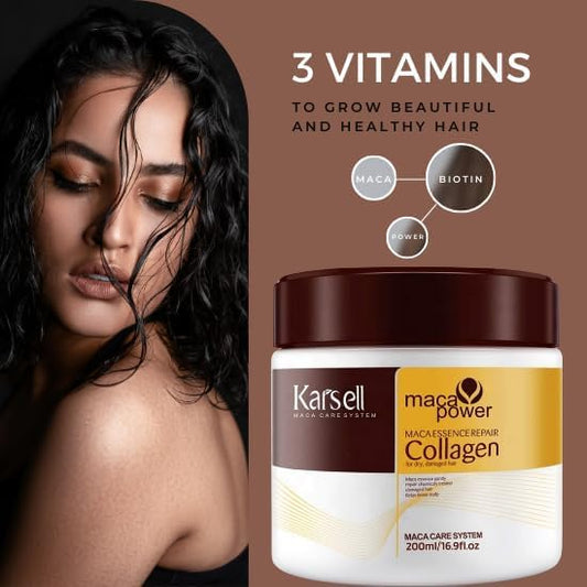 Karseell Maca Power Collagen Hair Mask Repair for Dry & Damaged Hair