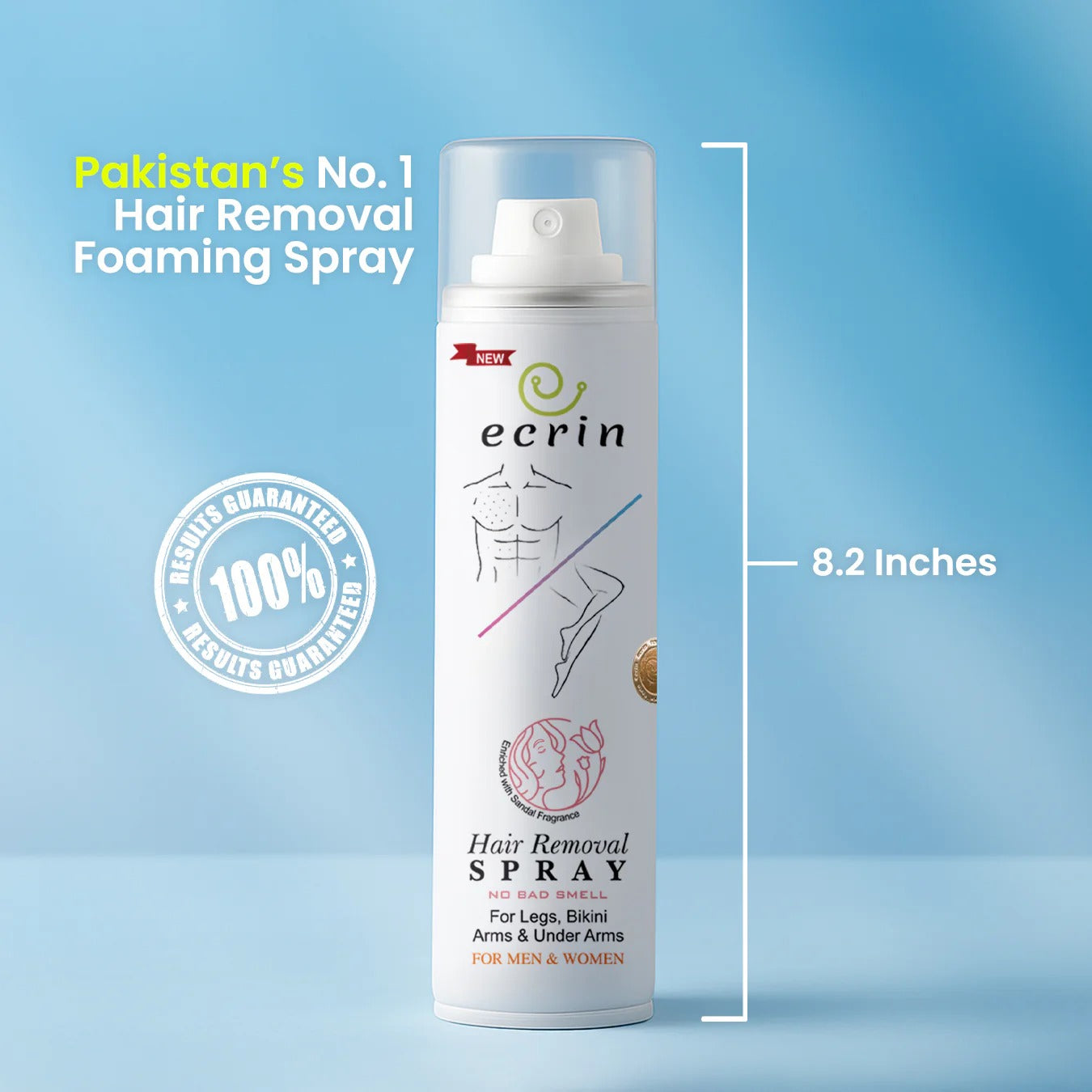 Ecrin Hair Removal Foaming Spray - Refreshing Fragrance